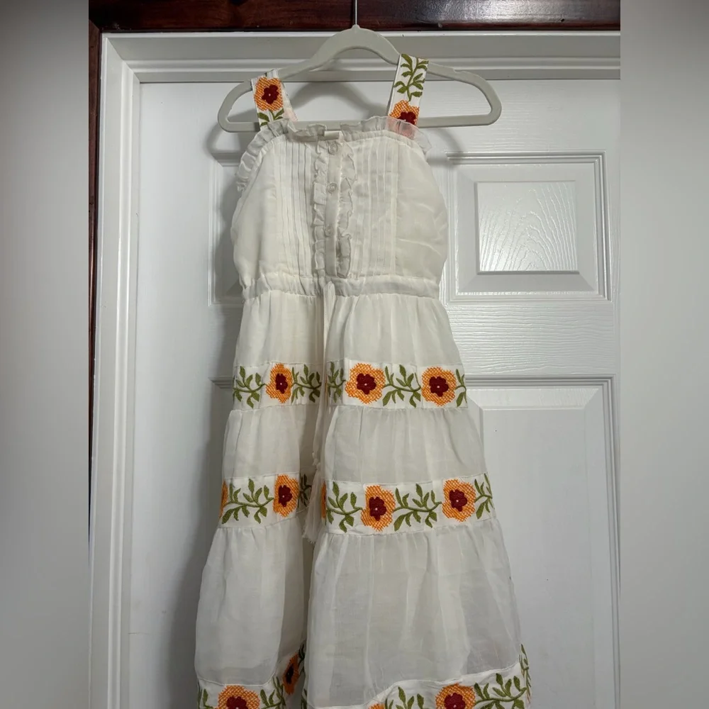 Ivy City Co mini Katerina White Floral Embroidered Girls' Sundress